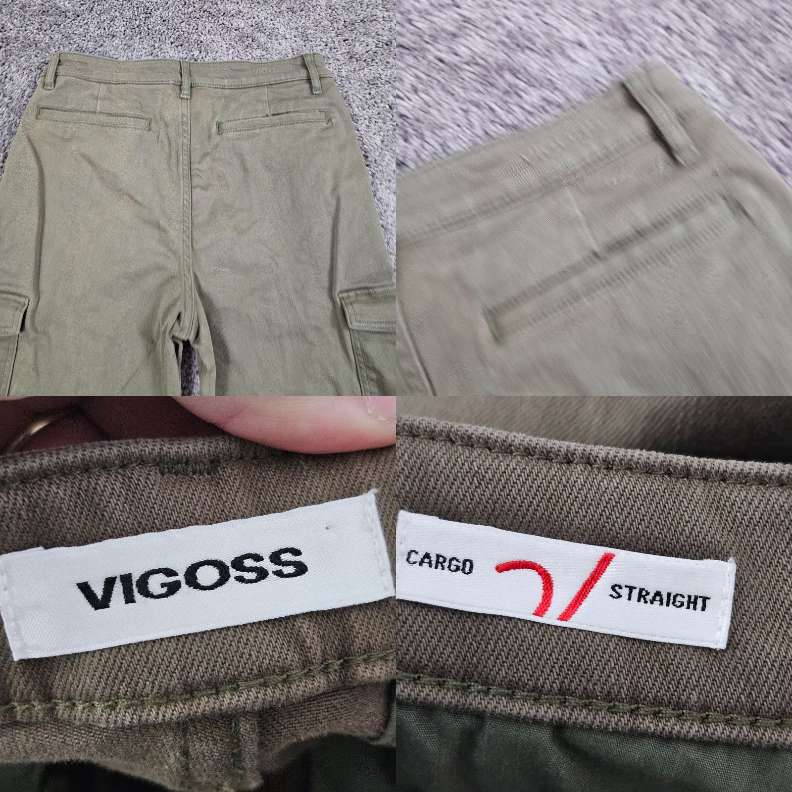 Vintage VIGOSS Cargo Pants Mens 30 Green Straight Leg Utility Stretch Outdoor Work Size US 30 / EU 46 - 8 Thumbnail