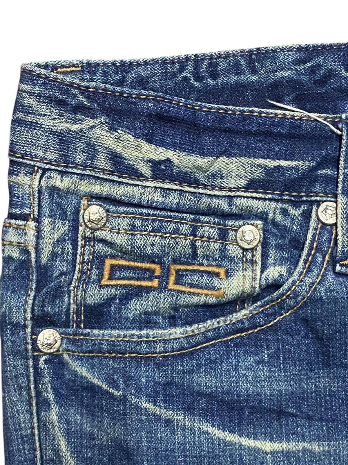 Blue Blue Japan Japanese Brand CCless Distressed Thunder Flare Jeans Size US 32 / EU 48 - 11 Thumbnail