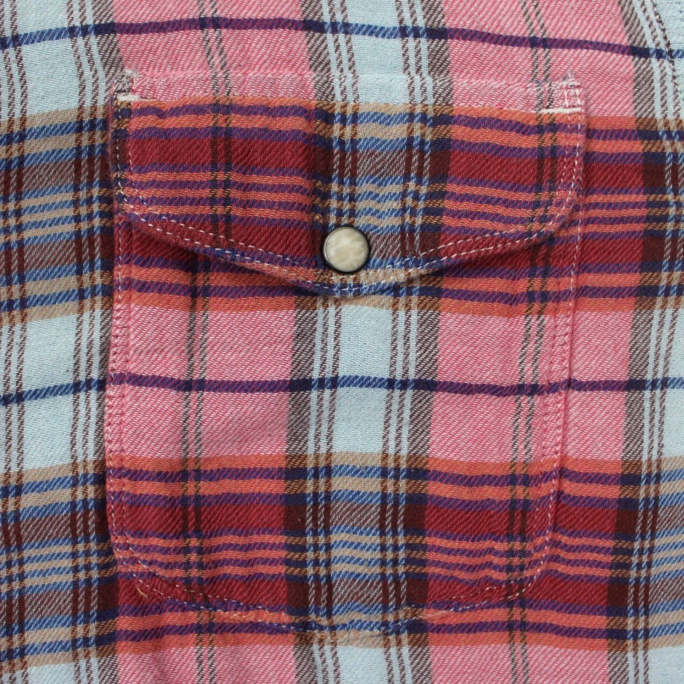 Lucky Brand Lucky Brand Button-Up Shirt Adult Large Red/Blue Plaid Cotton Pearl Snap Western Casual Business Formal Workwear Mens L Size US L / EU 52-54 / 3 - 6 Thumbnail