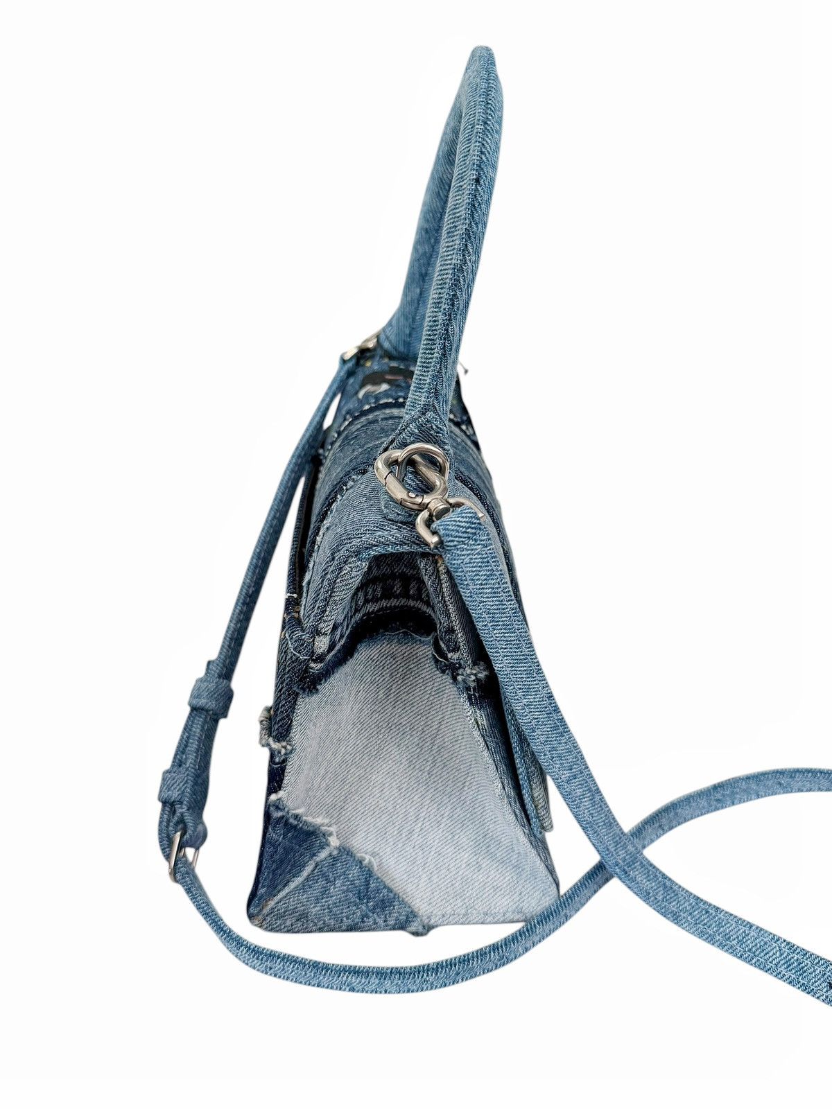 Balenciaga 1/1 Recycle Patchwork Denim Goat Hourglass Bag Size ONE SIZE - 6 Thumbnail