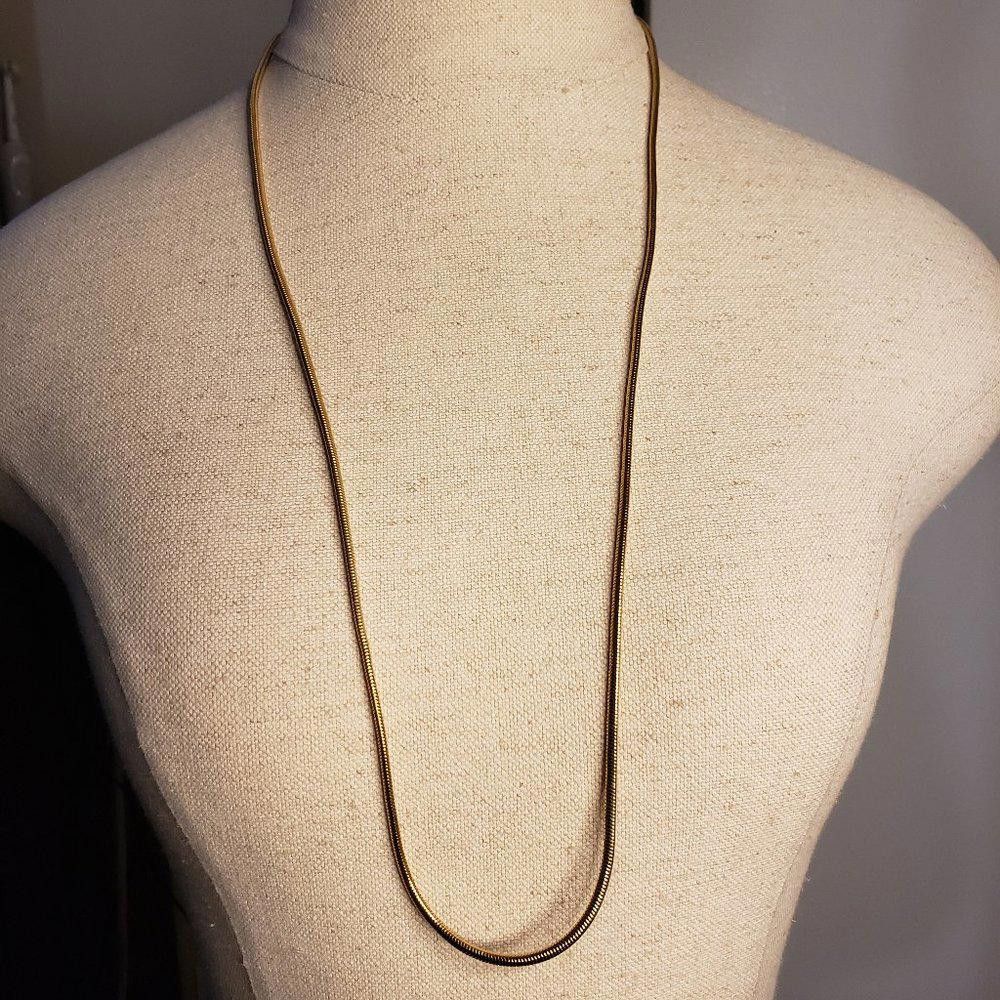 Designer Gold Plated Snake Chain 36" Size ONE SIZE - 1 Thumbnail