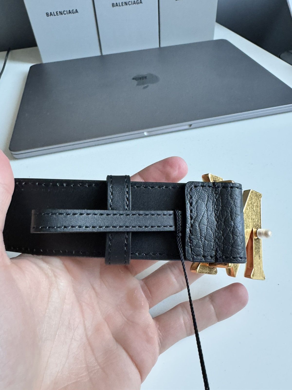 MCM MCM Leather Belt -Black/Gold Size 44 - 15 Thumbnail