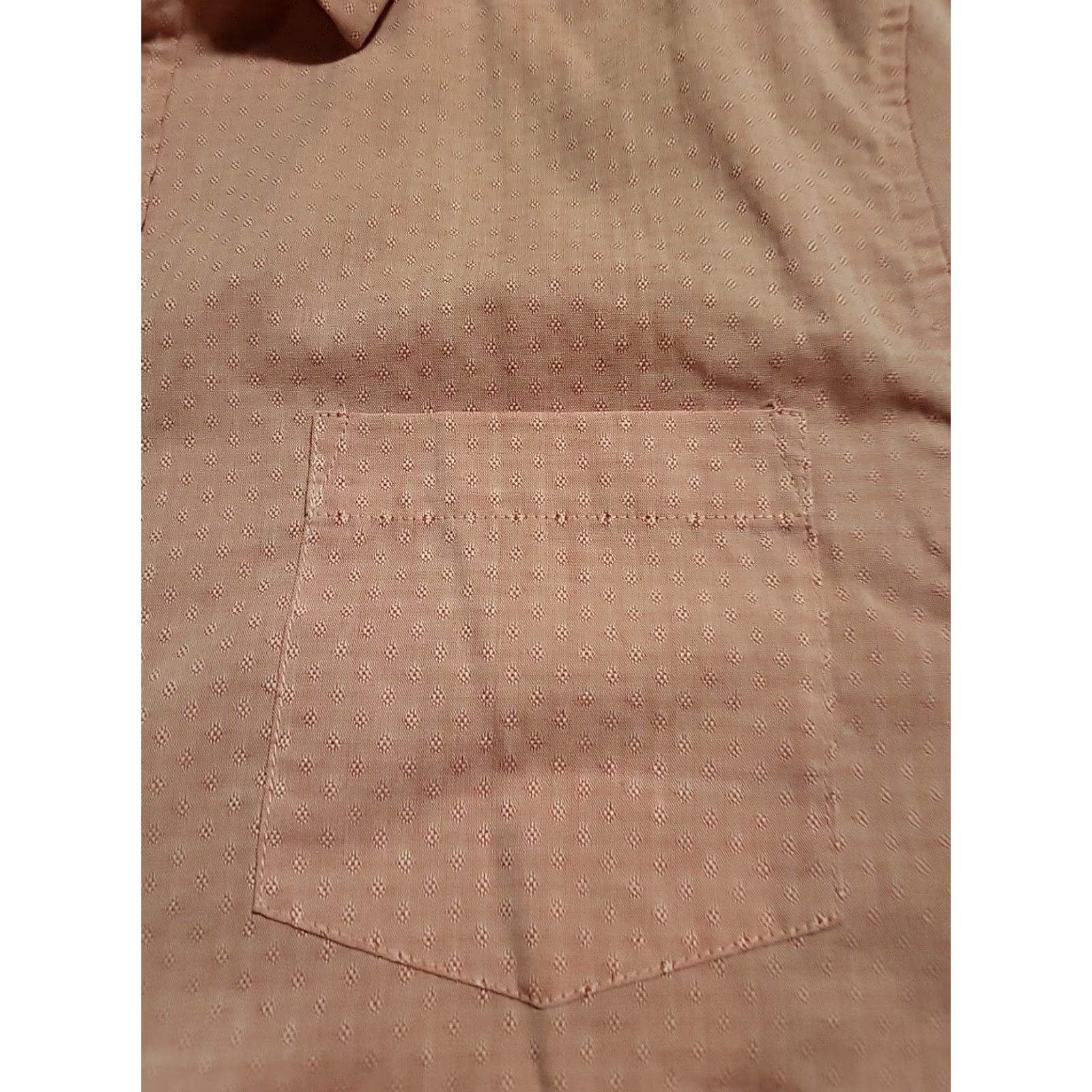 London Fog London Fog Button-Up Shirt Pink Slimfit Short Sleeve Pocket Mens M Cotton Blend Blnd Brand New Size US M / EU 48-50 / 2 - 2 Thumbnail