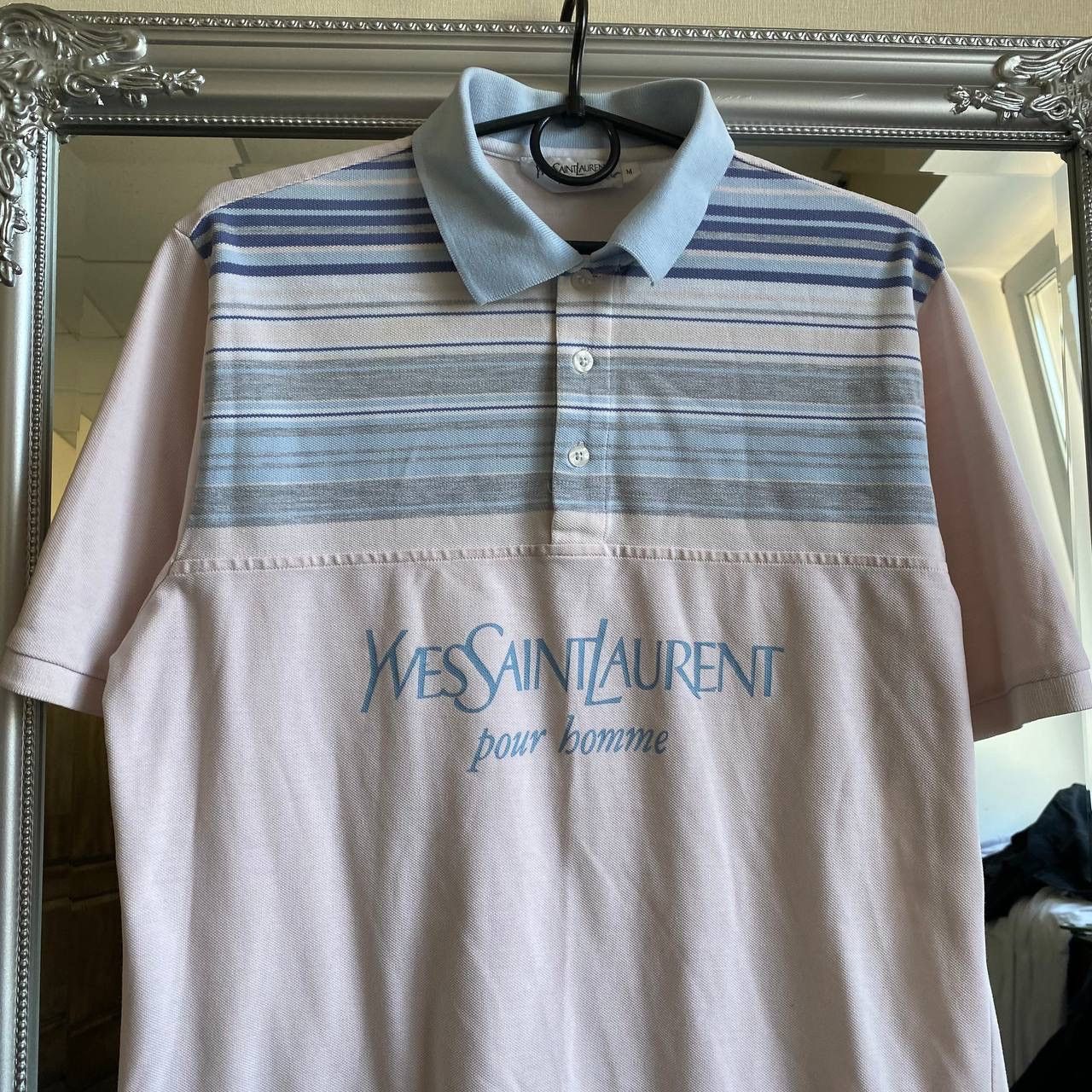 Yves Saint Laurent Yves saint Laurent ysl polo big logo T-shirt Size US M / EU 48-50 / 2 - 2 Thumbnail