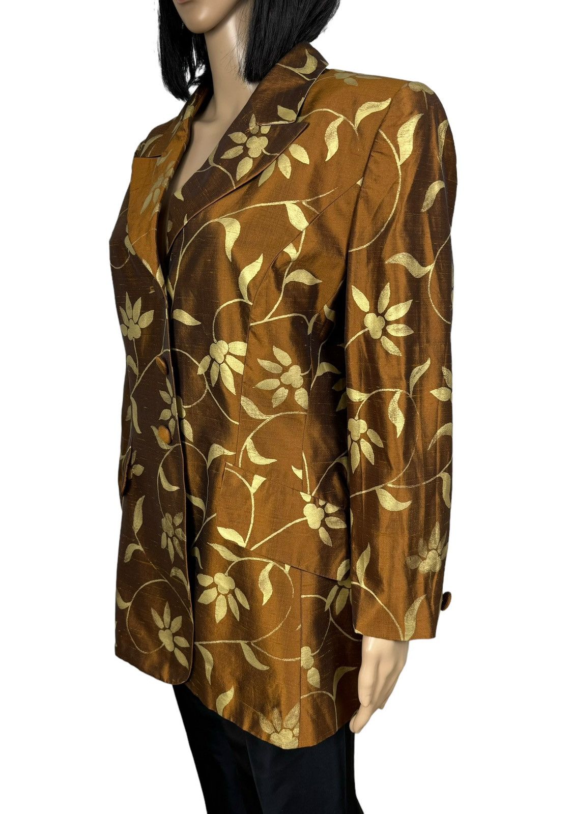 Escada × Vintage Escada Margaretha Ley Silk Blazer Floral Printed size 42 Size M / US 6-8 / IT 42-44 - 7 Thumbnail