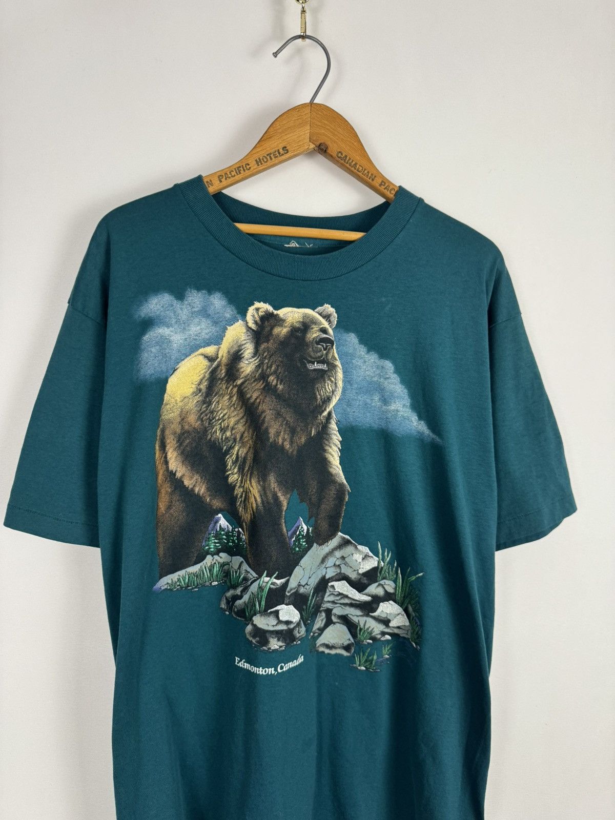 Vintage Vintage 1990s Bear Nature Tee Size US XL / EU 56 / 4 - 4 Thumbnail