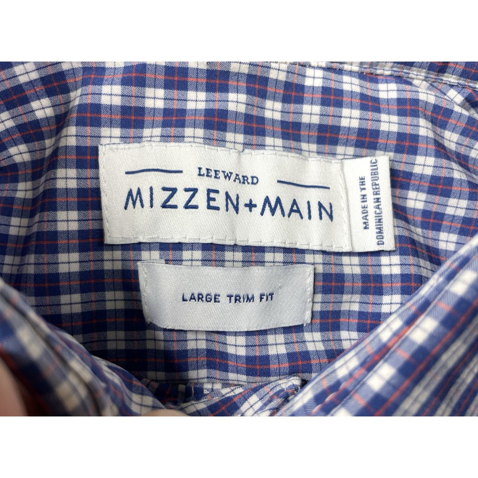 Mizzen+Main Mizzen+Main Mens Shirt L Blue Plaid Button Up Collared Slim Fit Twill Easy Care All Seasons City Classic Size US L / EU 52-54 / 3 - 3 Thumbnail
