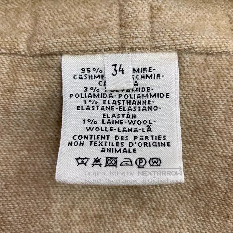 Hermes Hermes Khaki Cashmere Hooded Belted Long Sleeve Coat Size XXS / US 00 / IT 34 - 6 Thumbnail