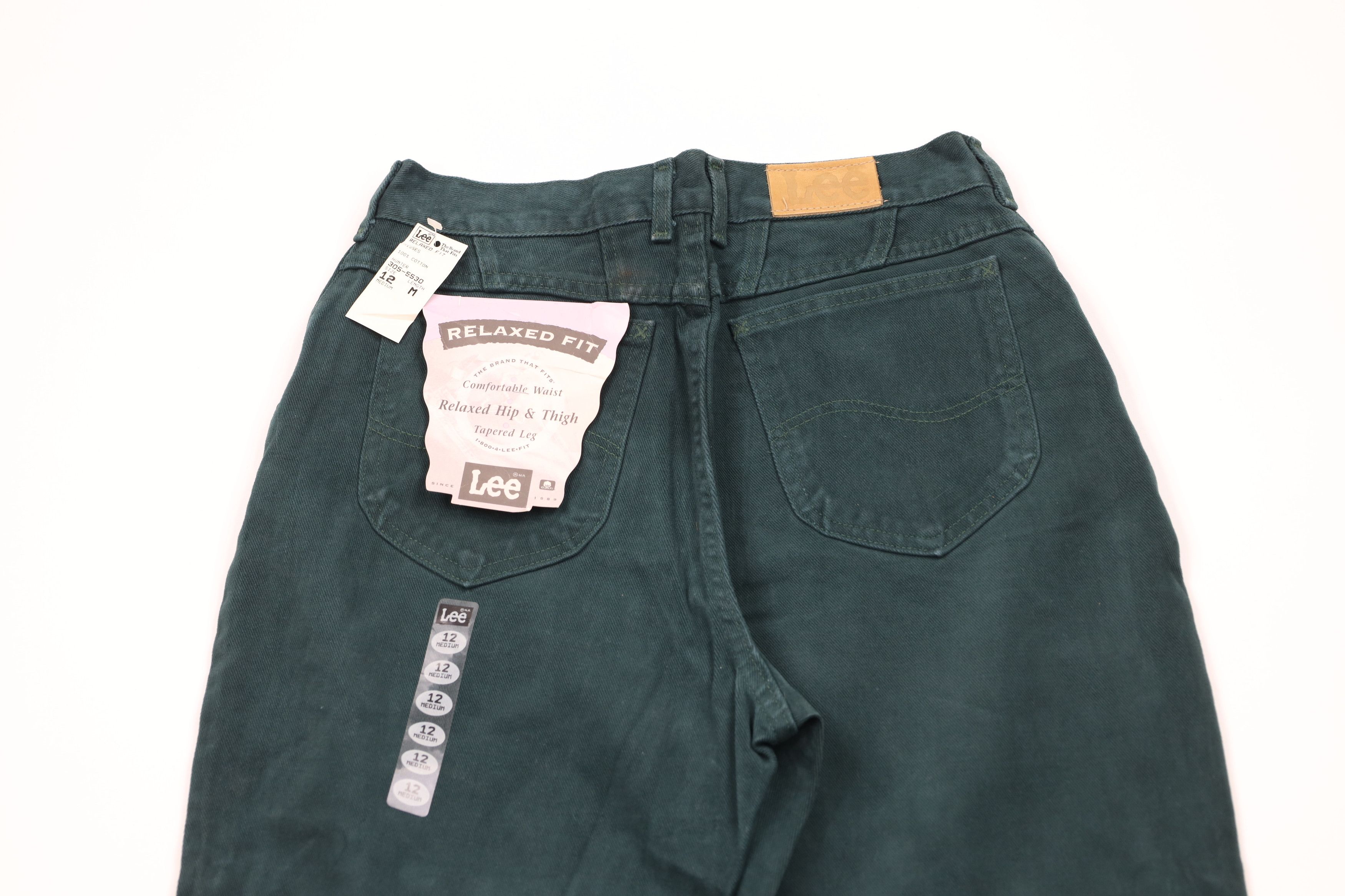 Lee × Vintage Deadstock Vintage 90s Lee Tapered Leg Denim Jeans Green USA Size 34" / US 12 / IT 48 - 10 Thumbnail