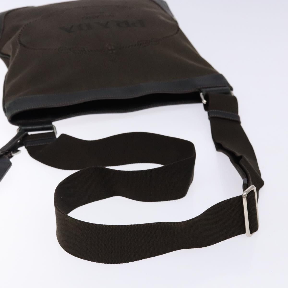 Prada PRADA Shoulder Bag Canvas Leather Brown Silver Size ONE SIZE - 7 Thumbnail
