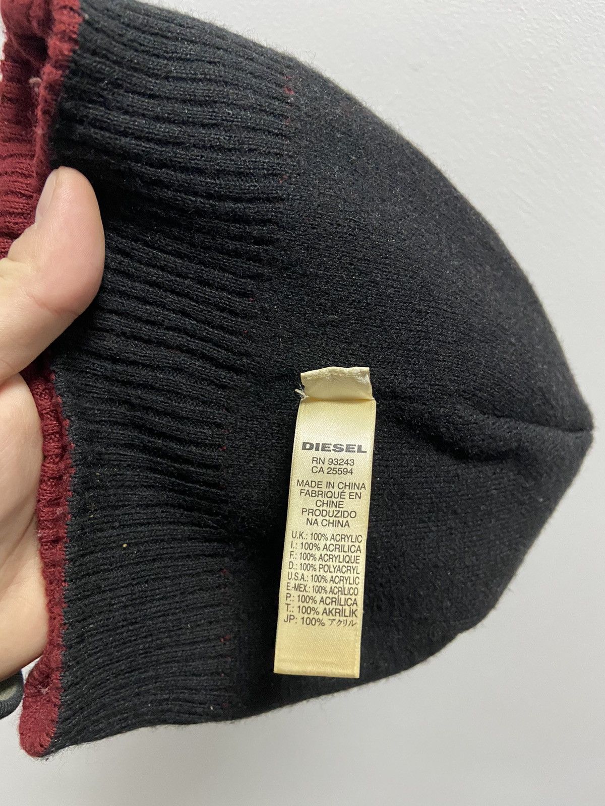 Diesel × Vintage Diesel Hat Vintage big Logo beanie skateboarding Y2K Size ONE SIZE - 7 Thumbnail