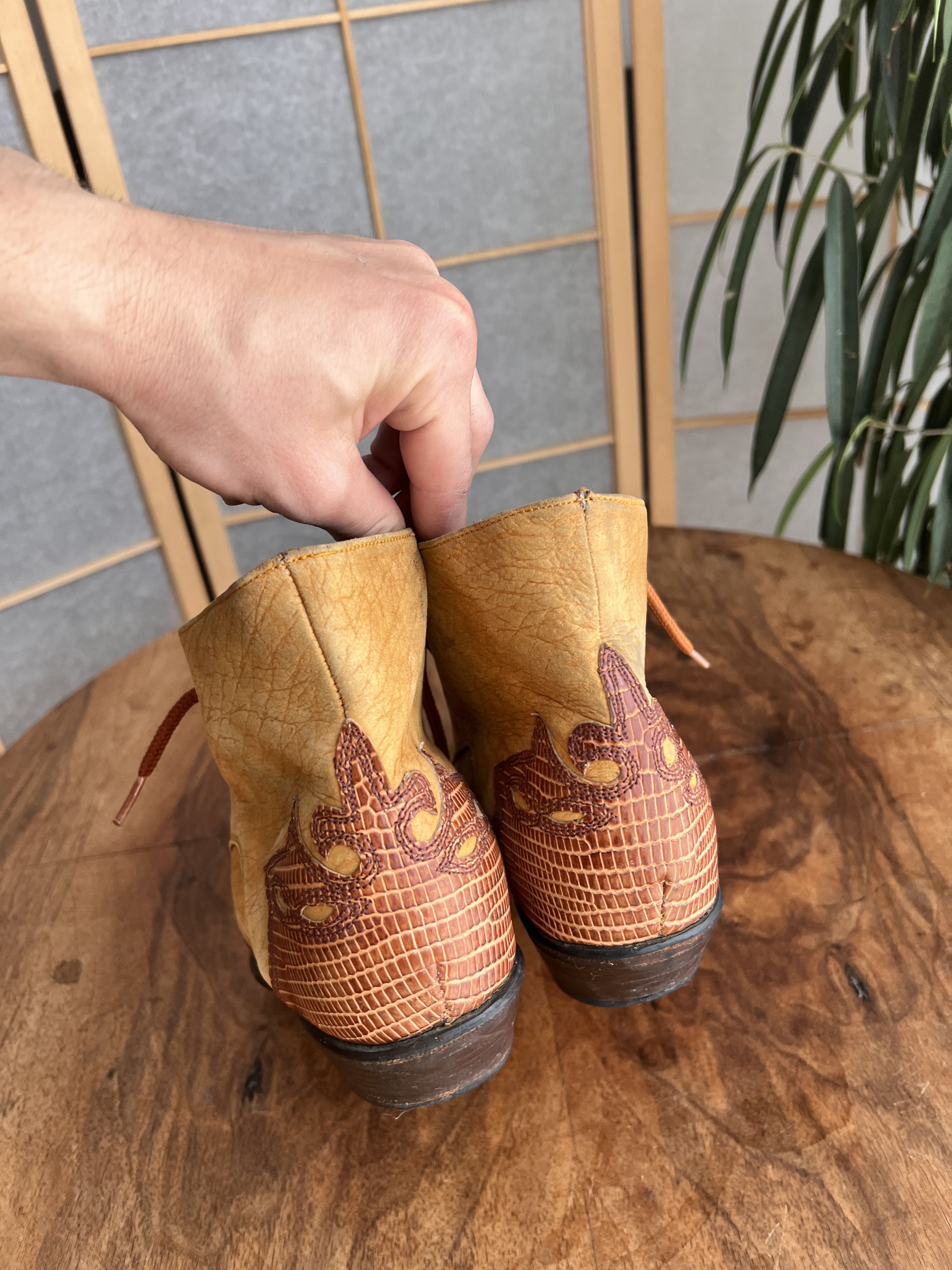 Vintage Vintage 2000s Cowboy western leather boots avant garde Size US 8.5 / EU 41-42 - 8 Thumbnail