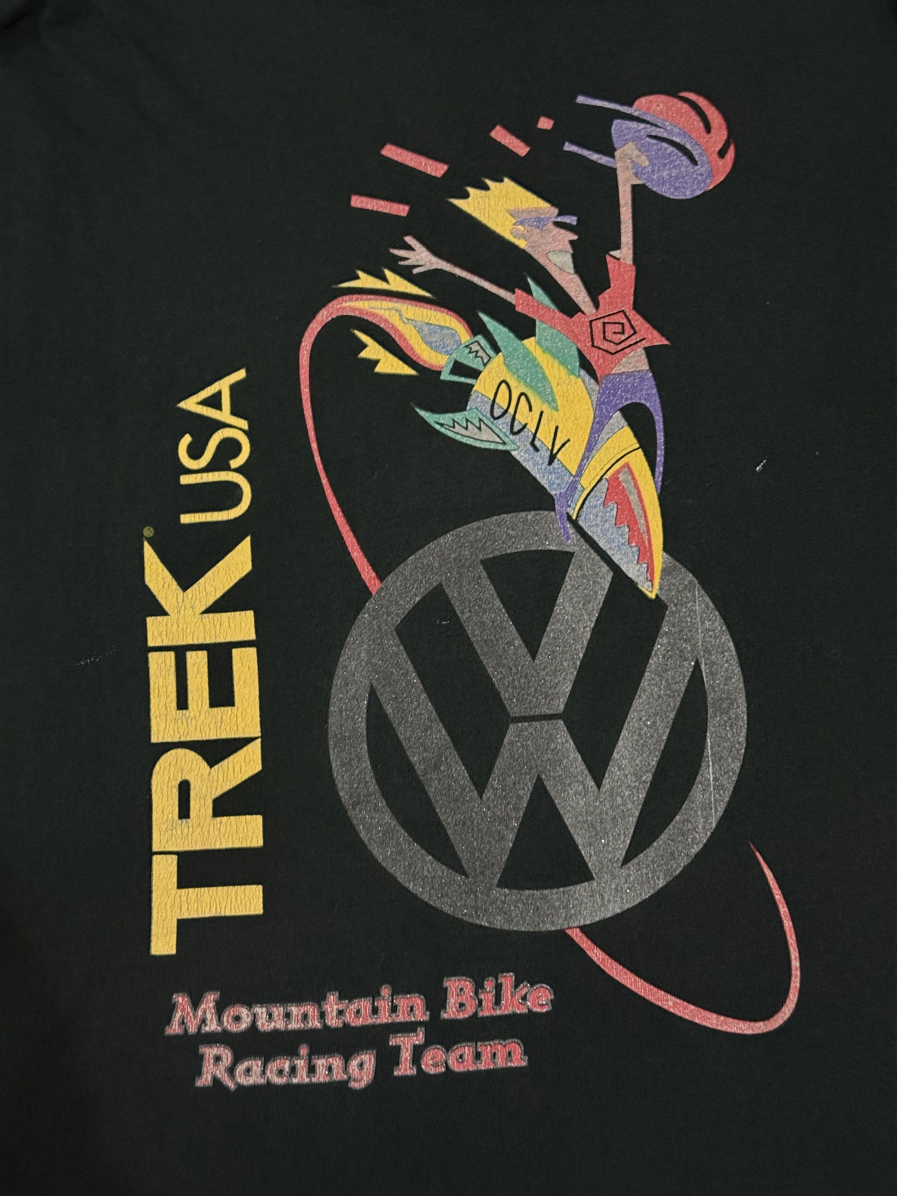 Fruit Of The Loom Vintage TREK USA x Volkswagen MTB Racing Team Tee (FOTL Tag) Size US XL / EU 56 / 4 - 2 Thumbnail