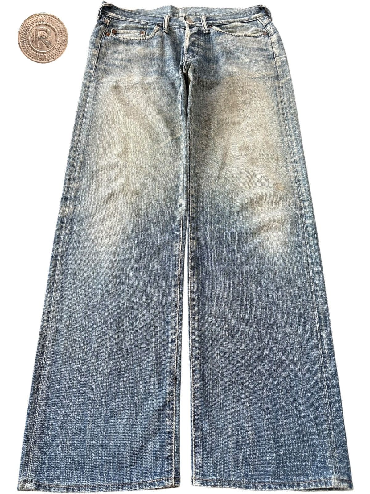 45rpm Vintage Japanese 45Rpm Mud Wash Loose Jeans Size US 31 - 1 Thumbnail