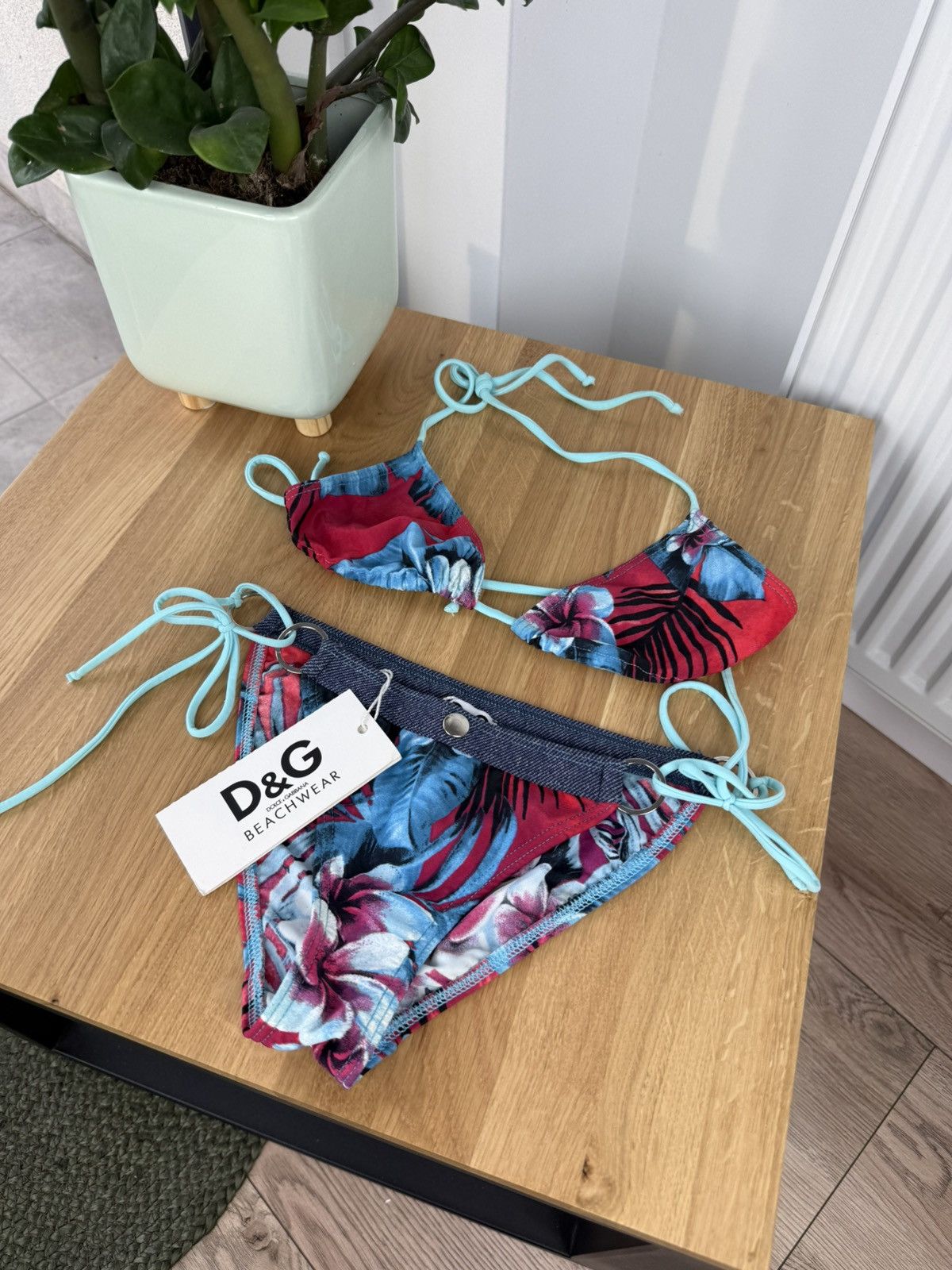 Dolce & Gabbana × Vintage Vintage DOLCE&GABBANA D&G Bikini Swimsuit Beachwear Size ONE SIZE - 1 Thumbnail