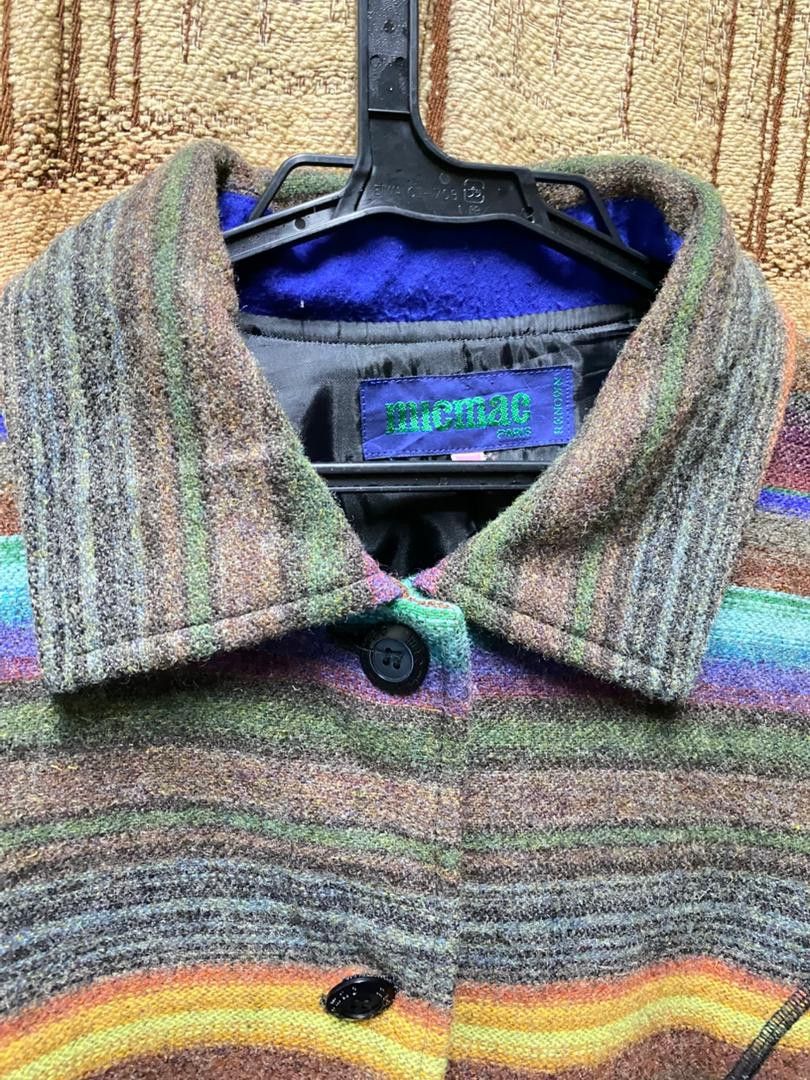 Japanese Brand Vintage micmac Paris Wool stripe Button Jacket Size US M / EU 48-50 / 2 - 4 Thumbnail