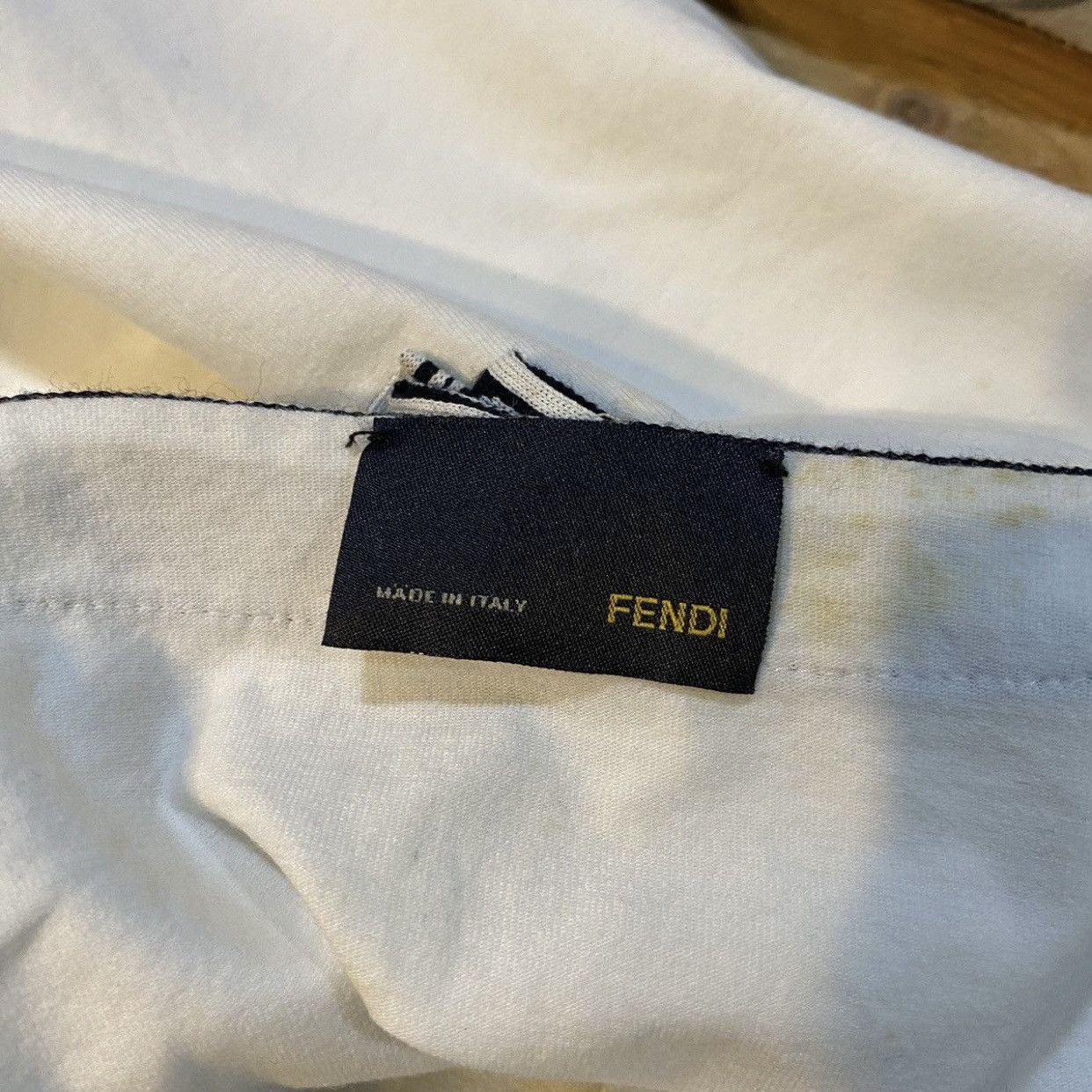 Fendi Fendi Selleria Roma Horse Logo Monogram Trim T-Shirt White Size M / US 6-8 / IT 42-44 - 14 Thumbnail