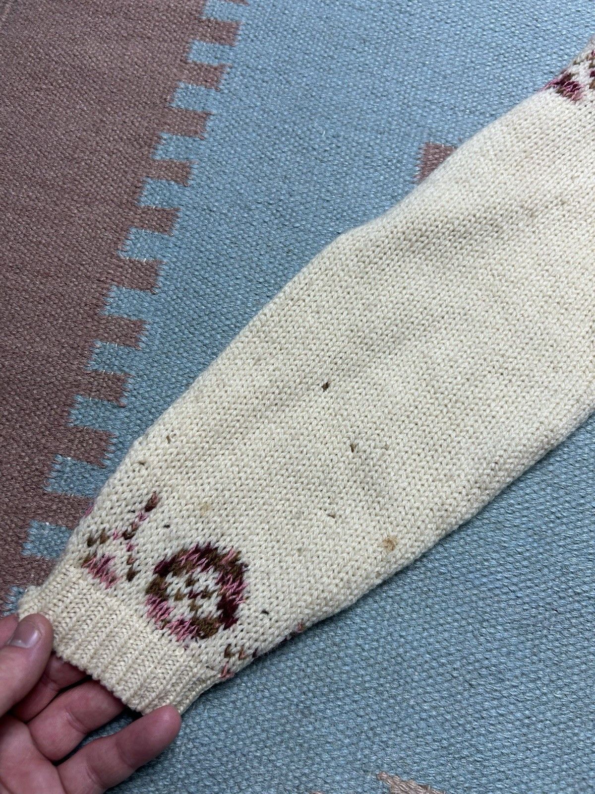 Vintage Vtg 1960s wool cardigan sweater Tami Icelandic Nordic M? Size M / US 6-8 / IT 42-44 - 2 Thumbnail