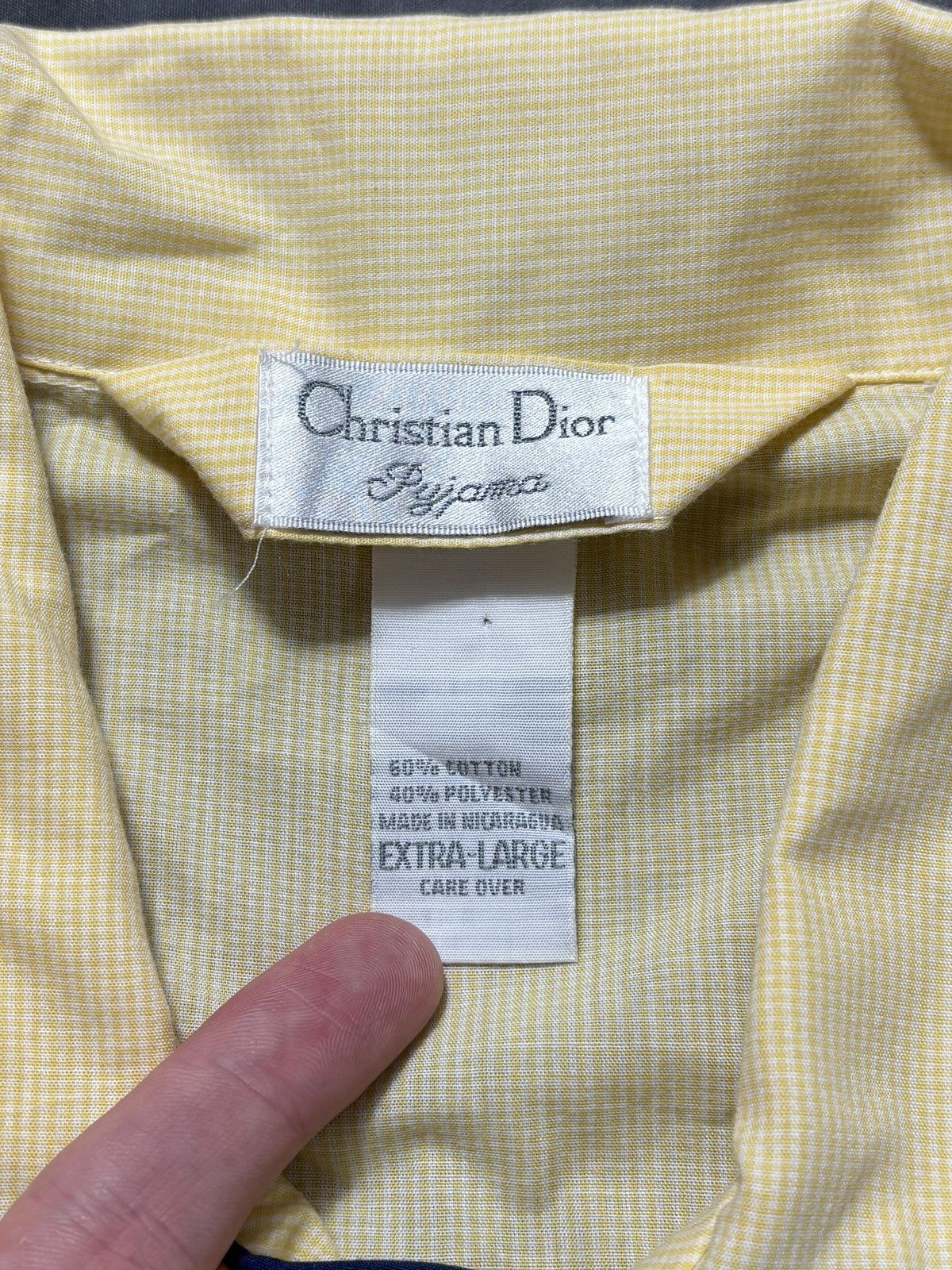 Christian Dior Monsieur Vintage Christian Dior Pyjama Shirt Sleep PJ 1990s Lounge Size US XL / EU 56 / 4 - 4 Thumbnail