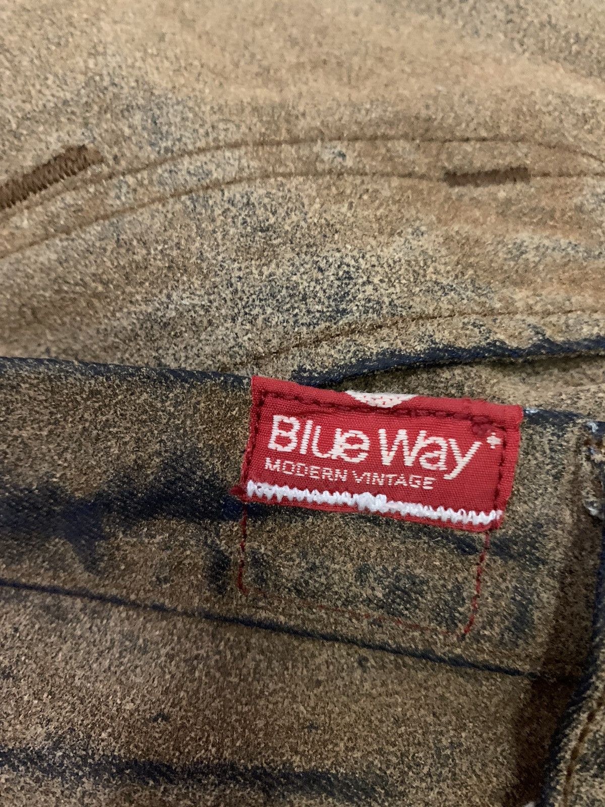 Issey Miyake 💥Vintage Japanese Blue Way Co Ltd Cowhide Flare Size US 31 - 10 Thumbnail