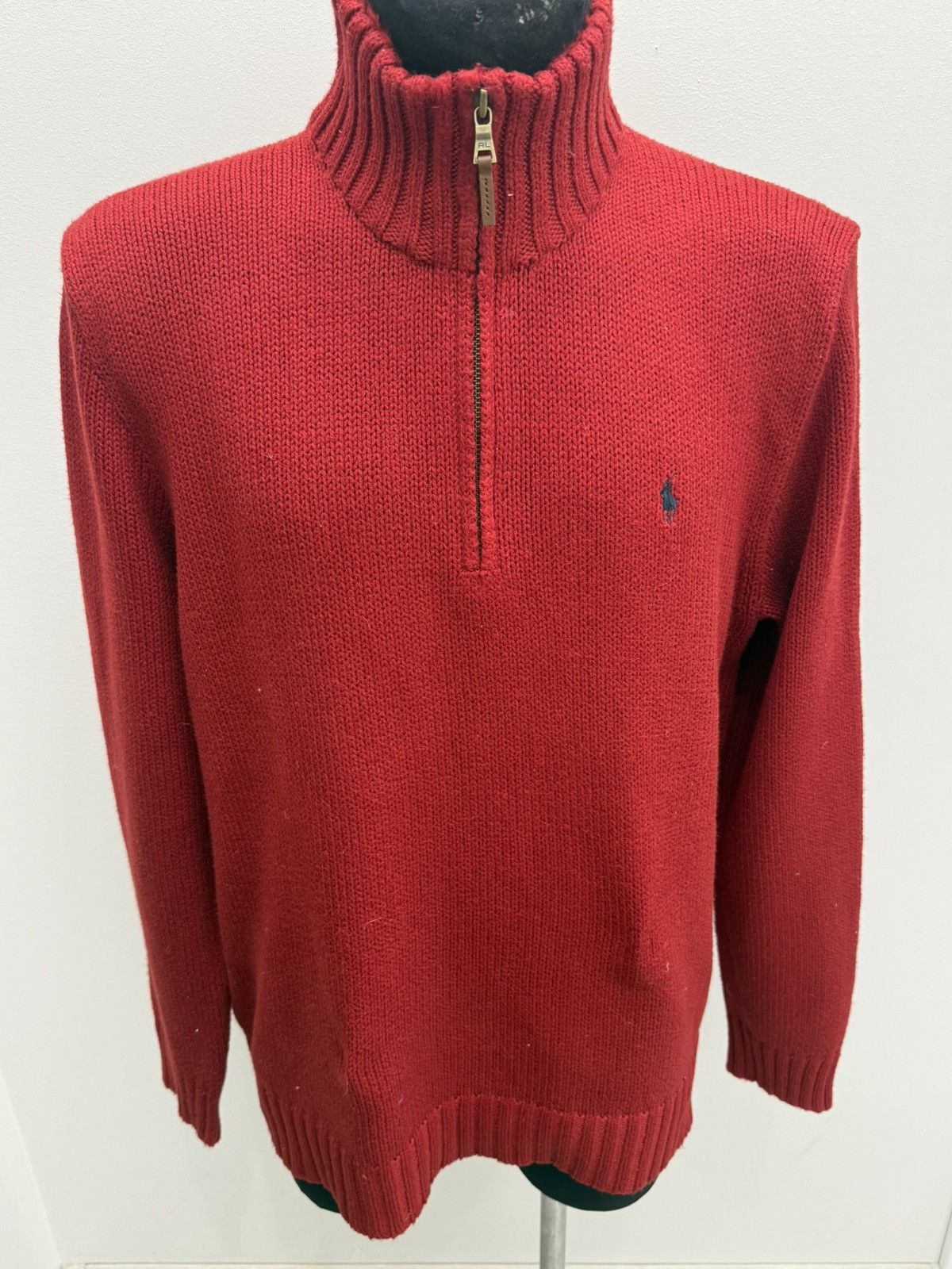 Polo Ralph Lauren Polo Ralph Lauren Cotton Heavy Knit Quater Zip Sweater Size US XL / EU 56 / 4 - 1 Thumbnail