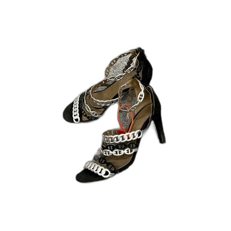 Hermes Hermes High Heels with Chain Detail-2506 Size US 4 / IT 34 - 1 Thumbnail