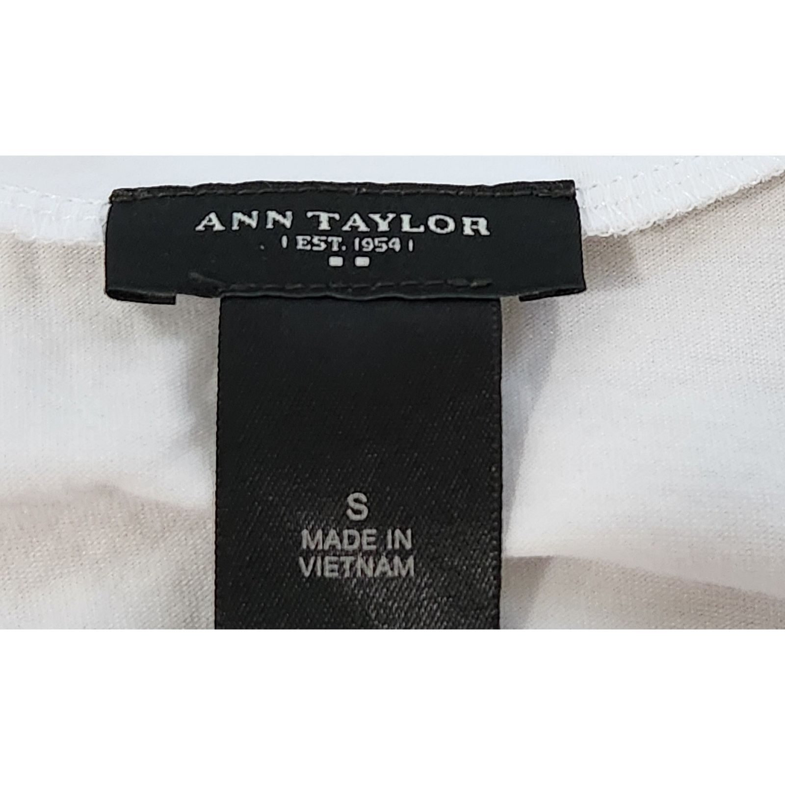 Other Ann Taylor White Satin Trim Scoop Neck Tank Top Small Dressy Size S / US 4 / IT 40 - 5 Thumbnail