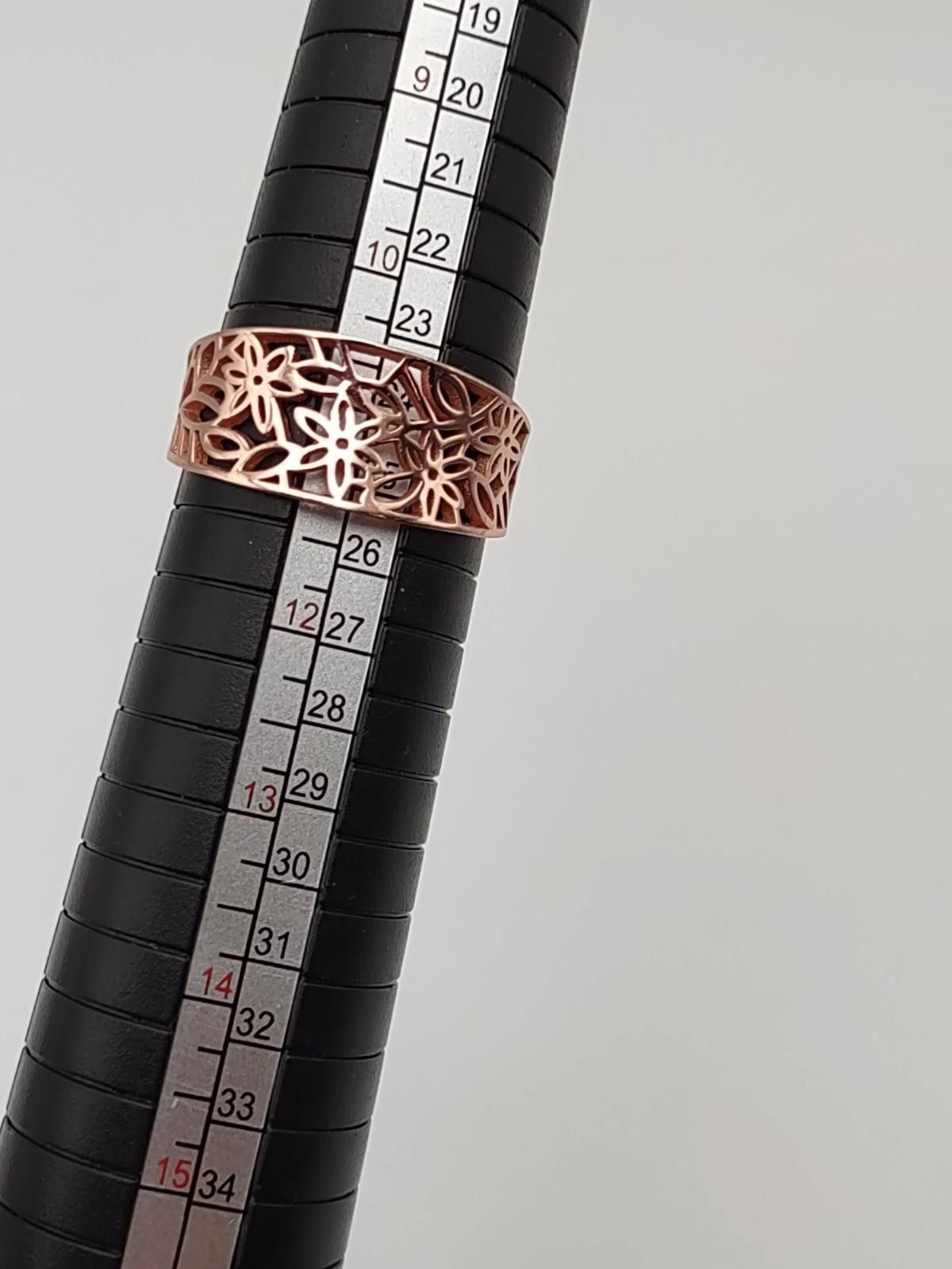 The Unbranded Brand 925 Sterling Silver Rose Gold Floral Filigree Ring Sz 11 Size ONE SIZE - 3 Thumbnail