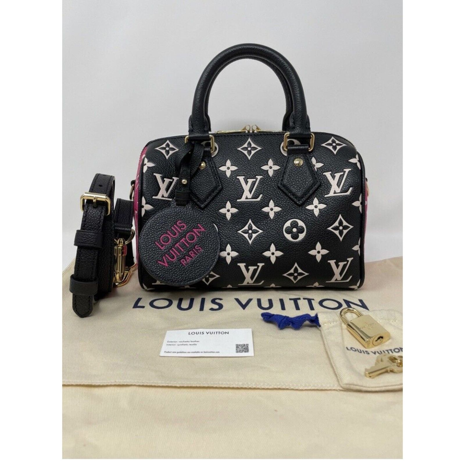 Louis Vuitton Louis Vuitton Speedy Bandouliere Duffle 20 Black Pink White Size ONE SIZE - 4 Thumbnail