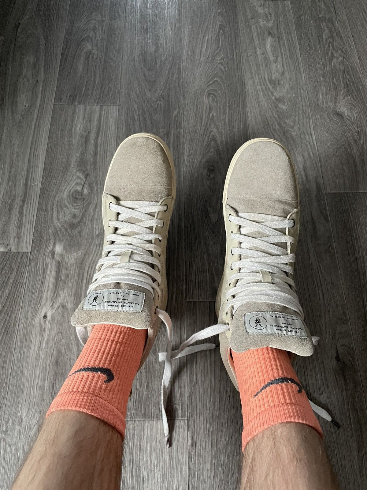Allsaints ALLSAINTS SPITALFIELDS SUEDE HI-TOP SHOUS Size US 8 / EU 41 - 18 Thumbnail