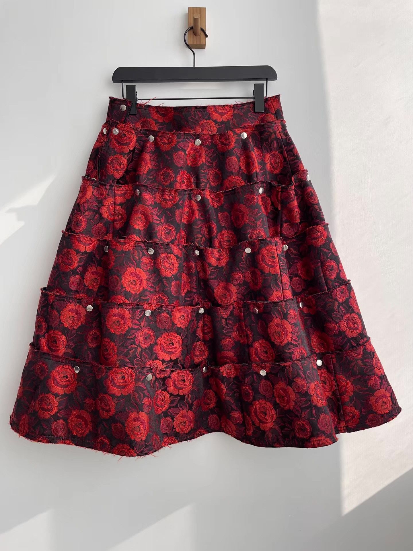 Comme des Garcons Comme des Garçons Wear Rose Embroidery Midi Skirt Ｑ24 Size 38" / US 16 / IT 52 - 3 Thumbnail