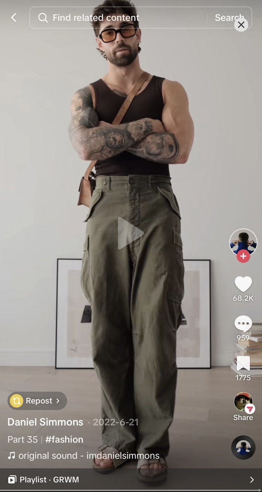Daniel Simmons - Military Cargo Trousers V2 - Vintage Black