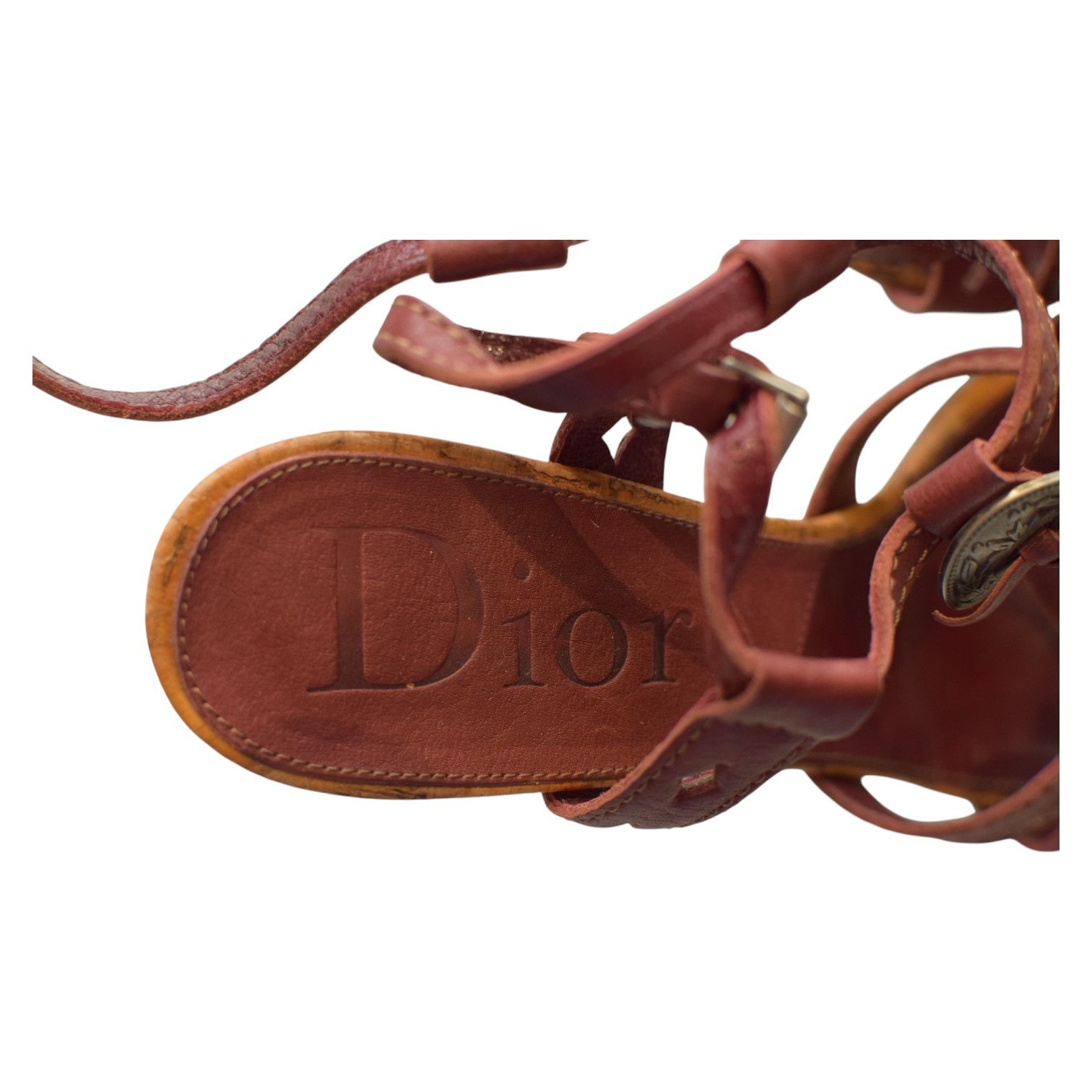Dior Christian Dior Brown Leather Strappy Sandals 39 Size US 9 / IT 39 - 7 Thumbnail