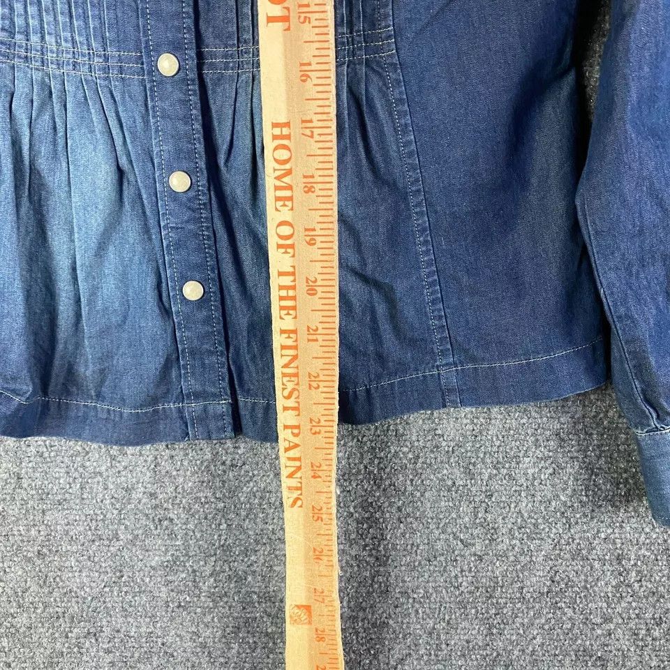 Lucky Brand Lucky Brand Top Women's XS Pearl Snap Long Sleeve Cotton Size XS / US 0-2 / IT 36-38 - 5 Thumbnail