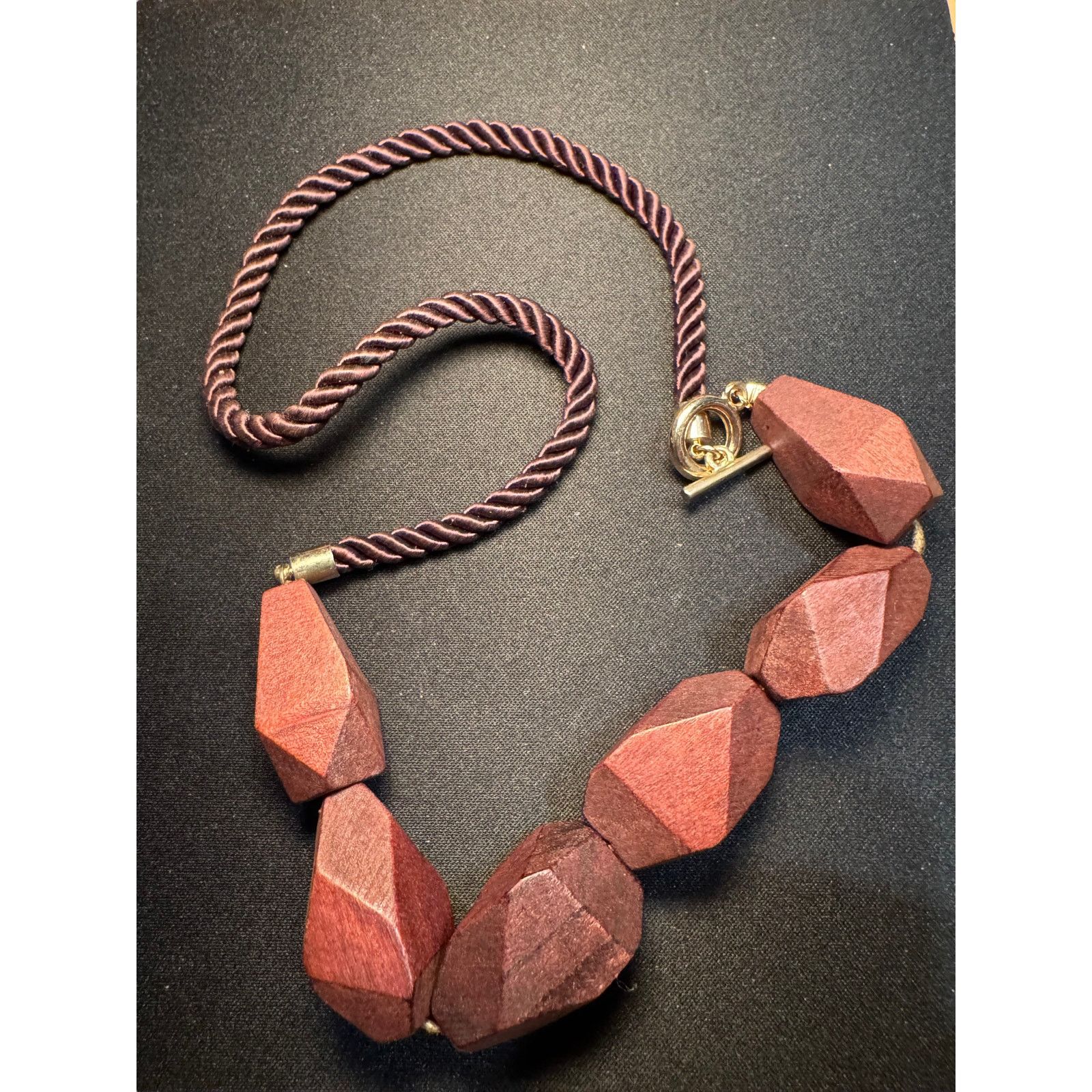 Other 18in Wooden Necklace on Cord with Toggle Clasp Size ONE SIZE - 1 Thumbnail