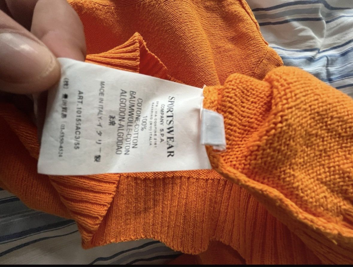 Stone Island Rare 90’s Massimo Osti Patch Orange Cotton Crew Neck Long Sleeve Jumper Pullover Sweater Size US M / EU 48-50 / 2 - 7 Thumbnail