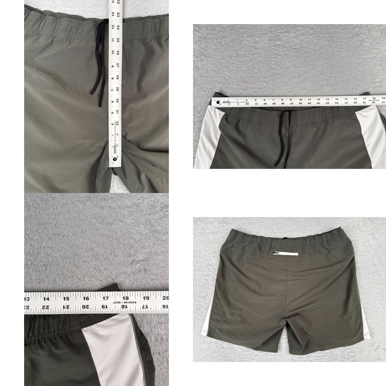 Vintage REI Womens Cargo Shorts Adult Large Gray White Lined Pockets 36x7 Nylon Polyester Pocket Zipper 36 Inseam Regular Size 36" / US 14 / IT 50 - 8 Thumbnail