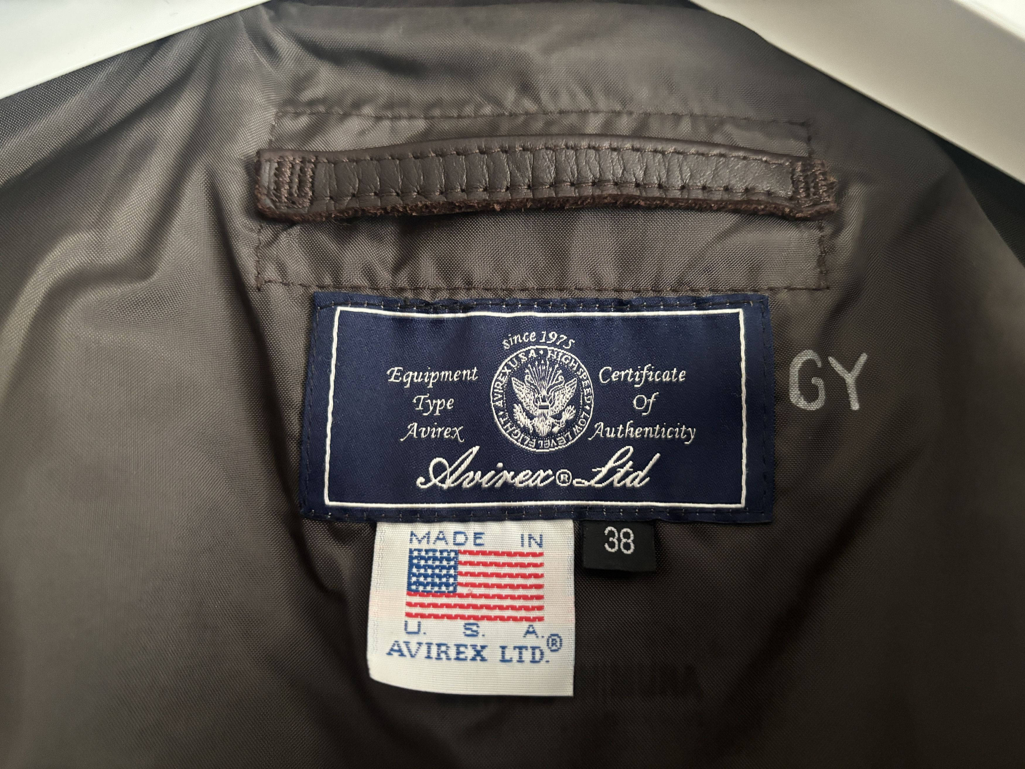 Avirex $1325 Brown Leather Aviator's Flight Bomber Jacket Size US S / EU 44-46 / 1 - 10 Thumbnail