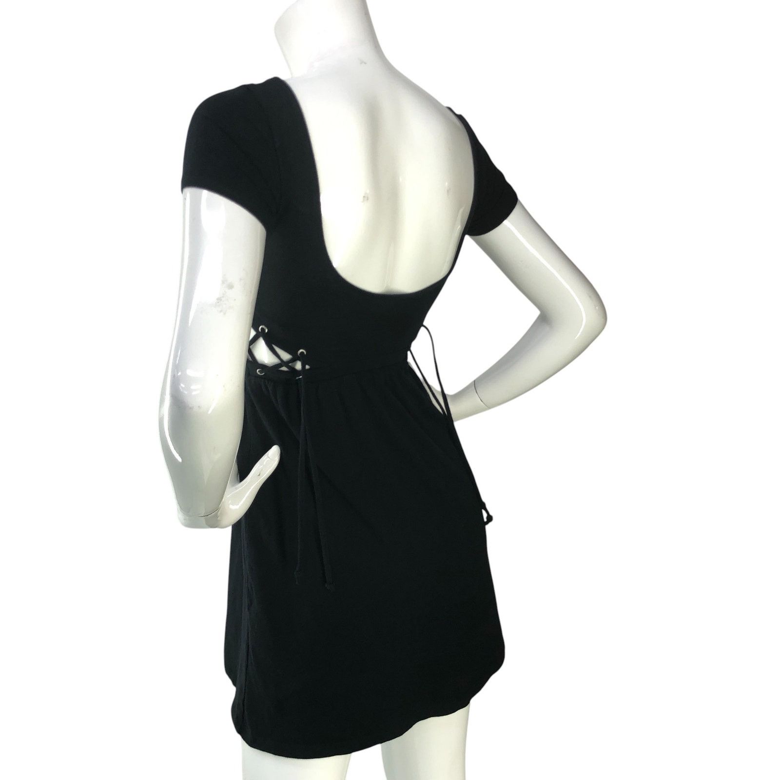 Asos Asos Size 00P Dress Cutout Side Lace Detail Backless Black Size XXS / US 00 / IT 34 - 7 Thumbnail