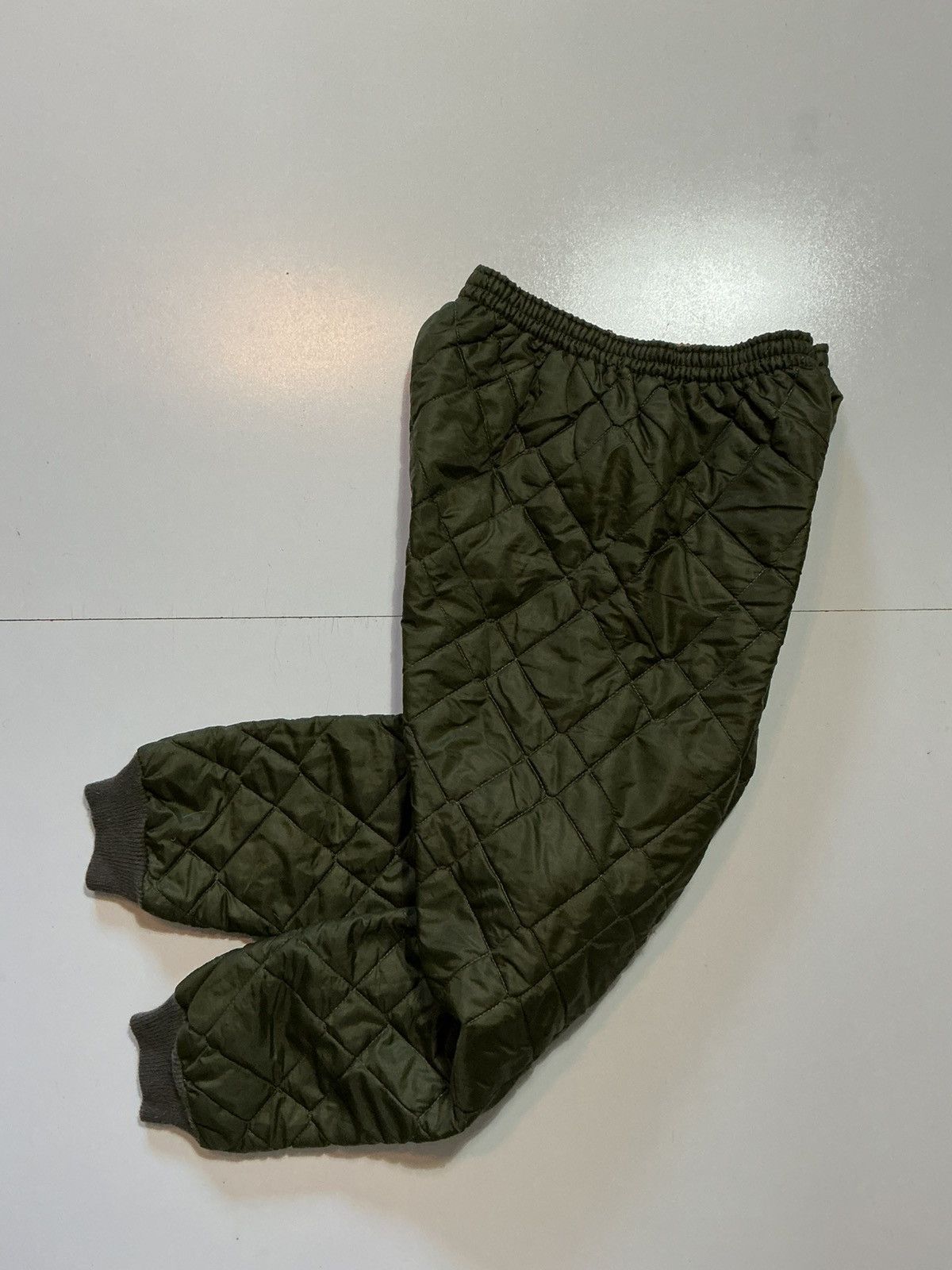 Vintage Vintage Military Army Olive Green Quilted Field Jogger Pants Size US 28 / EU 44 - 2 Thumbnail