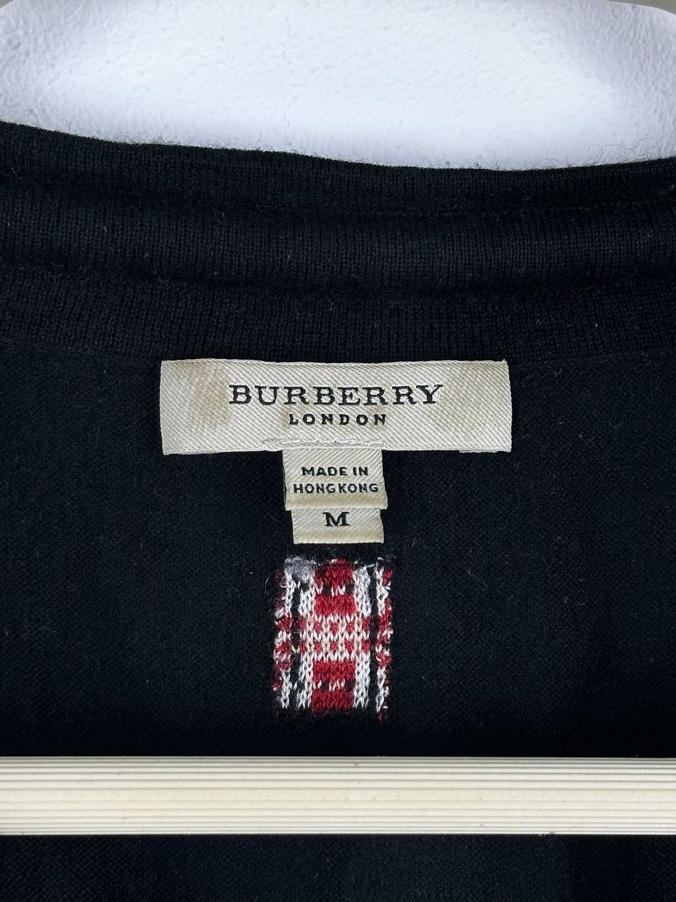 Burberry × Designer × Vintage Burberry Vintage Wool Tank Top Opium Black Size M / US 6-8 / IT 42-44 - 12 Thumbnail