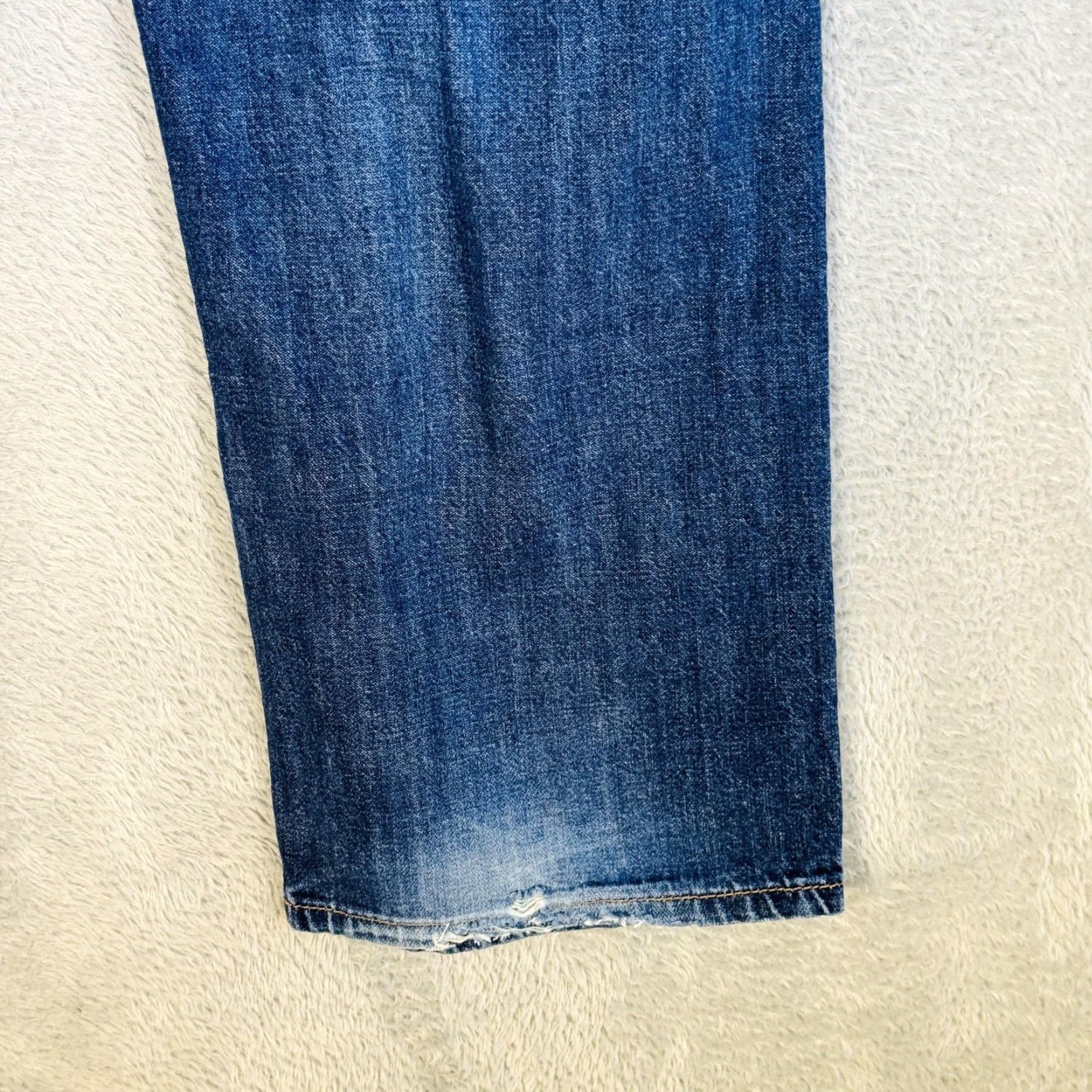 Lucky Brand Lucky Brand 363 Vintage Straight Jeans Mens 36x30 Blue Medium Wash Relaxed Denim logo patch 5-Pocket Zip Fly Regular Inseam 30 Size US 36 / EU 52 - 7 Thumbnail