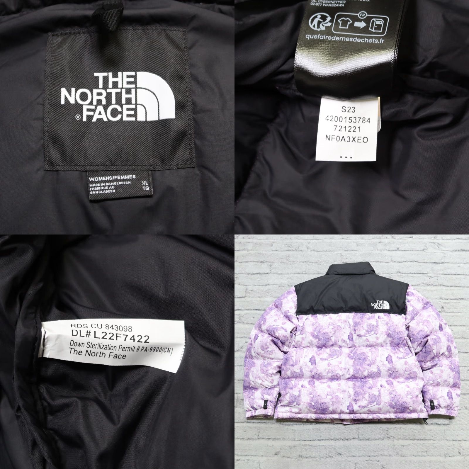 The North Face Nike North Face 1996 Nuptse Print Quilted Down Jacket Womens XL Purple Size XL / US 12-14 / IT 48-50 - 9 Thumbnail