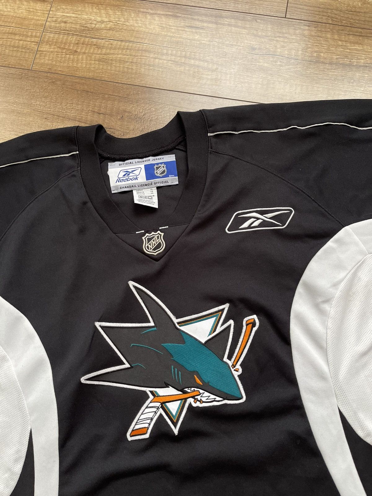 NHL Reebok San Jose Sharks Vintage NHL Jersey 90s Size US XL / EU 56 / 4 - 3 Thumbnail