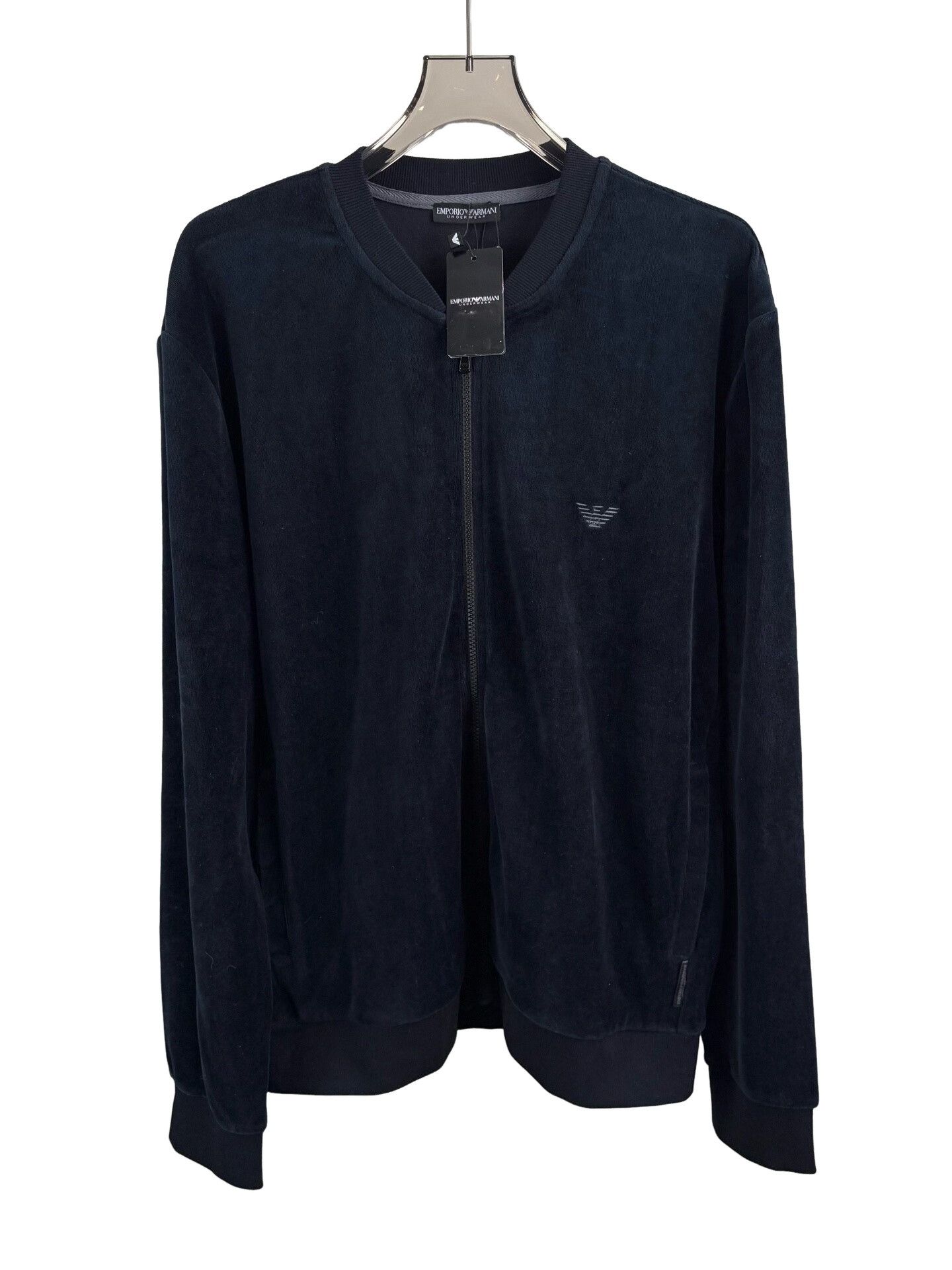 Emporio Armani Emporio Armani Velour Zip Sweatshirt XL Size US XL / EU 56 / 4 - 1 Thumbnail