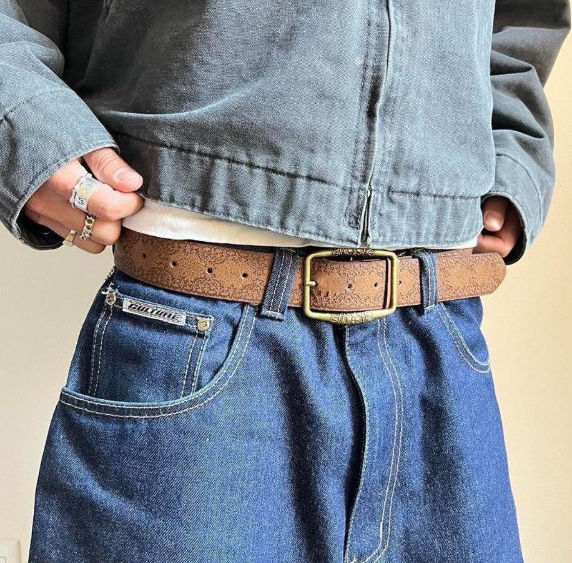 Cowboy Equipment × Vintage vintage style brown american western floral rustic boho belt Size ONE SIZE - 3 Thumbnail