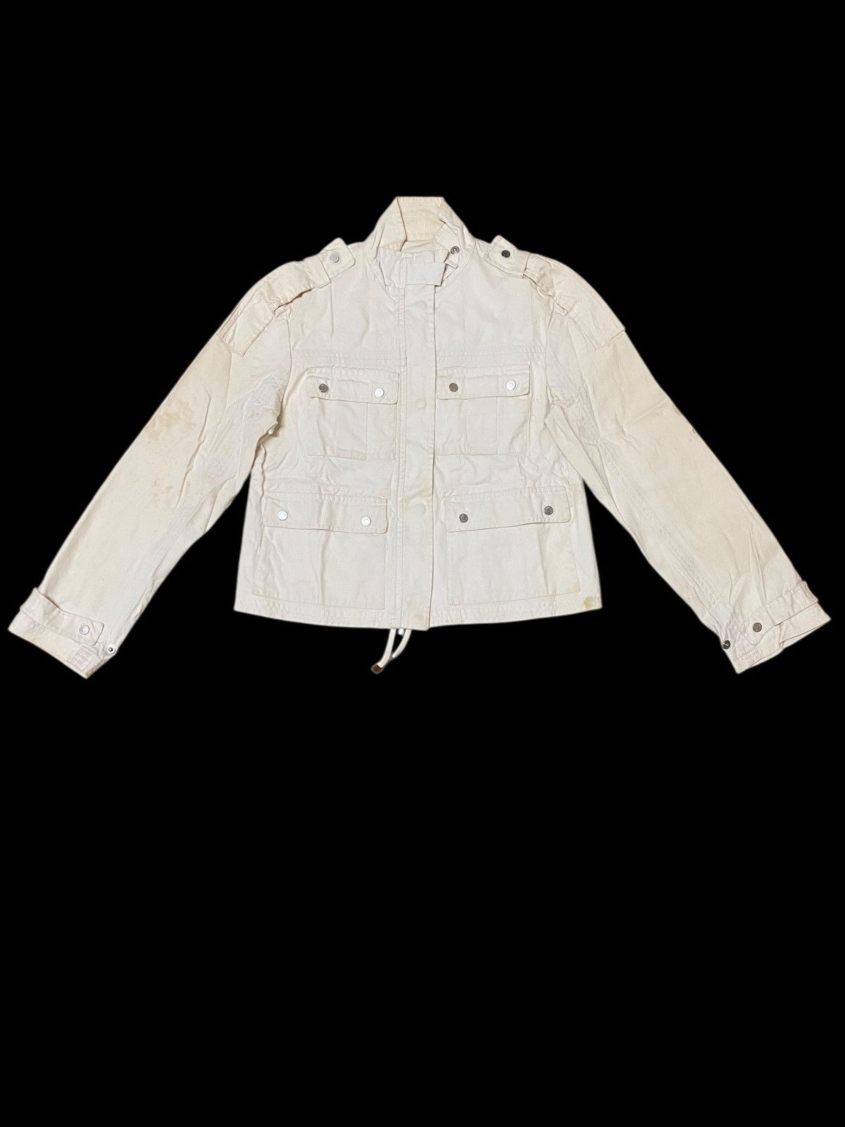 Moncler Moncler Multi Pocket Drawstring Denim Jacket Size US S / EU 44-46 / 1 - 1 Thumbnail
