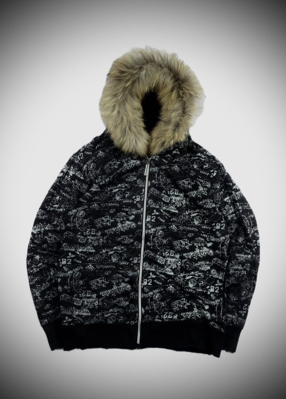 Hysteric Glamour Japanese Bad Boy Poem Gothic Zip Fur Hoodie Lgb Ifsix style Size US L / EU 52-54 / 3 - 1 Thumbnail