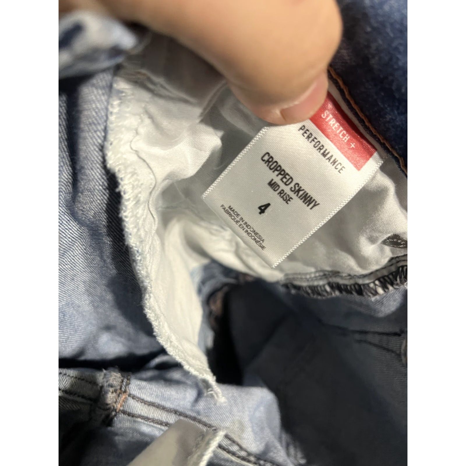 Express VINTAGE Express Jeans Distressed Mid Rise Skinny Ankle Size 4 Blue Women's Jeans (Regular) 26" Inseam Mens/Womens? Size 27" / US 4 / IT 40 - 7 Thumbnail