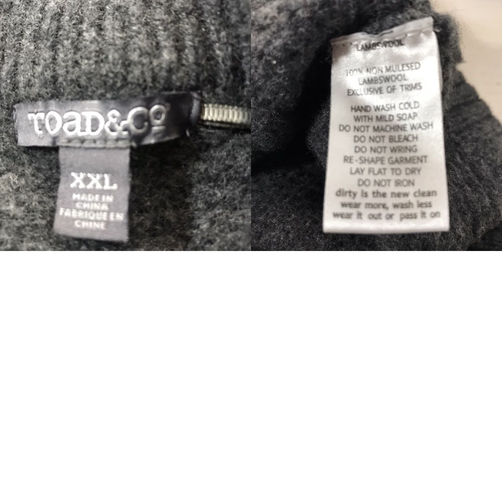 Toad&Co Toad & Co Women's 1/4 Zip Sweater Gray 100% Lambswool Knit Pullover Plus Size Fall Winter Size XXL / US 16-18 / IT 52-54 - 8 Thumbnail